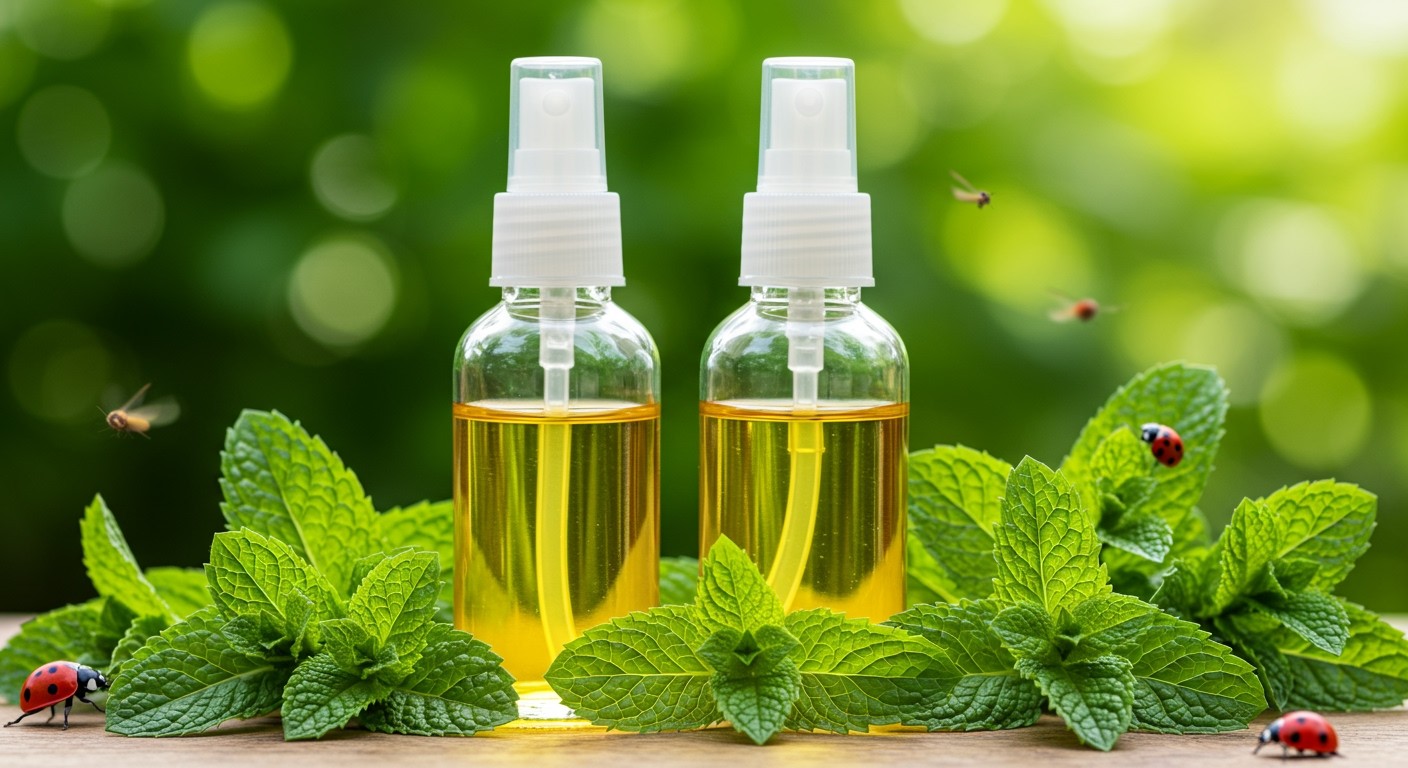 A mentaolaj természetes rovarriasztóként hatékony és illatos.