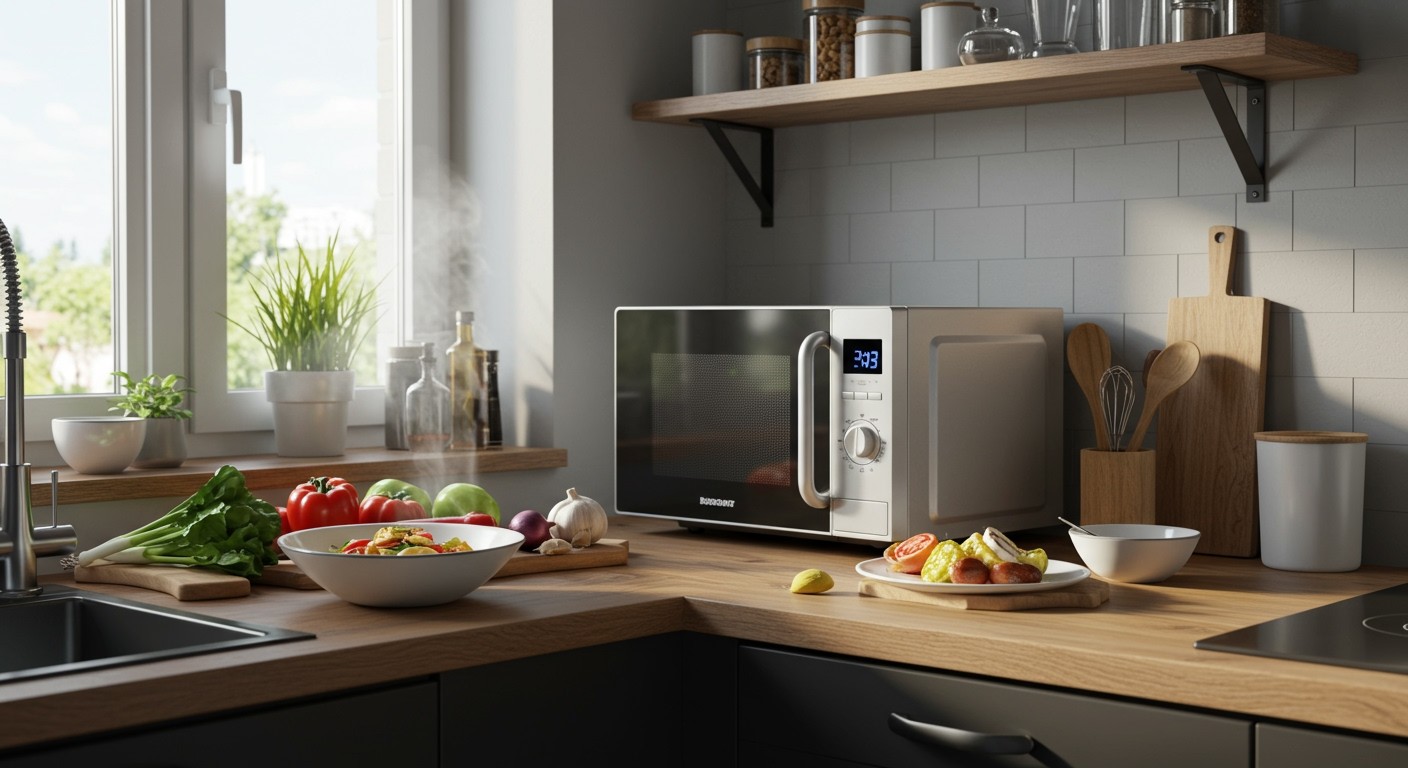 A mikrohullámú sütő gyors, helytakarékos és sokoldalú megoldás.