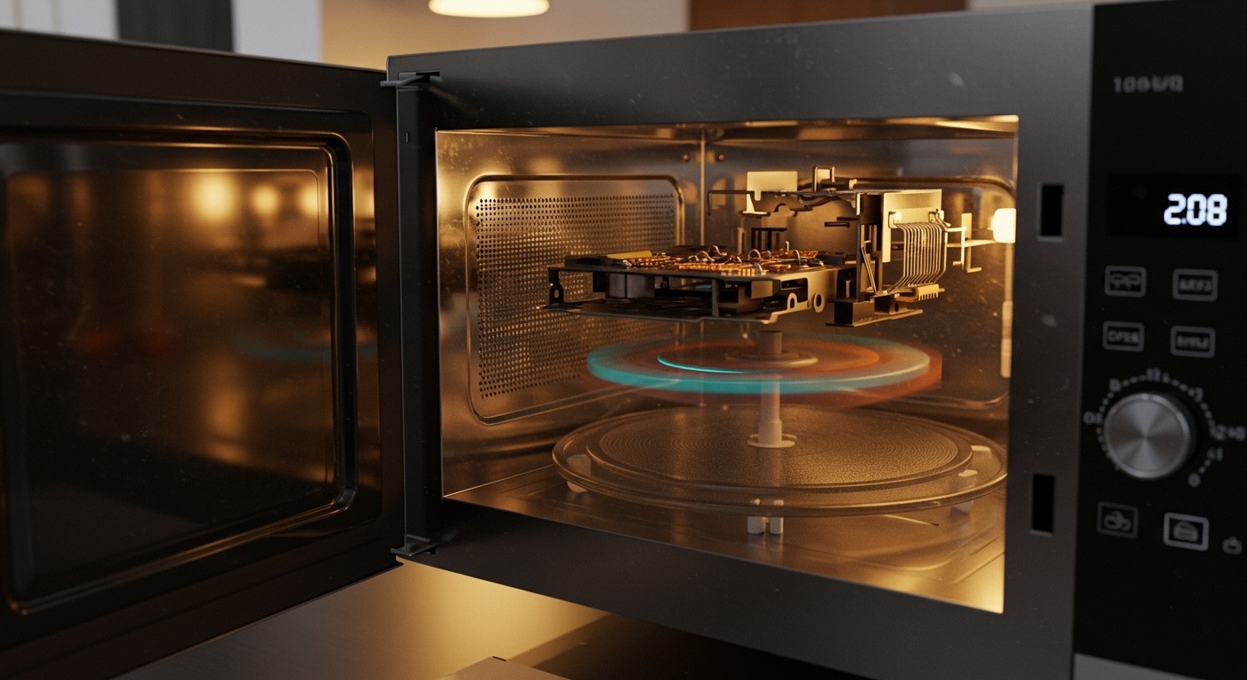 A vezérlőpanel irányítja a sütő működését és időzítését.