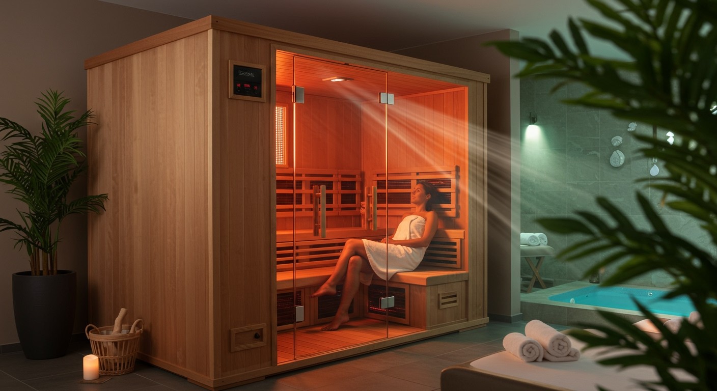 A napsugárszauna gyorsabban mélyreható relaxációt kínál.