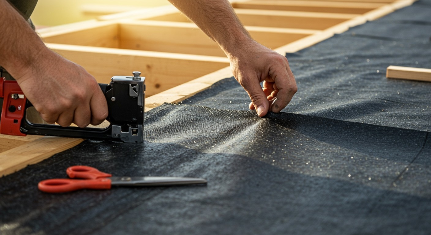 A páraáteresztő fólia helyes telepítése elengedhetetlen a tartóssághoz.