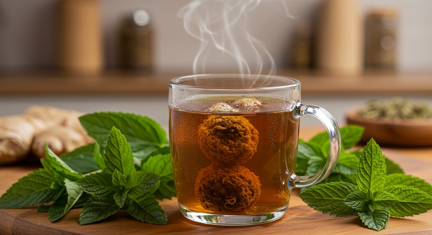 A pemetefű tea segít a gyomor görcseinek enyhítésében.
