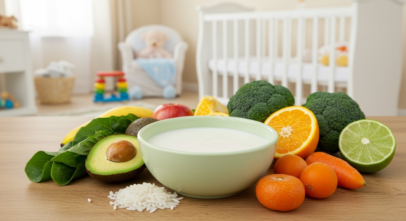 A rizstej nem megfelelő elsődleges táplálék csecsemőknek.