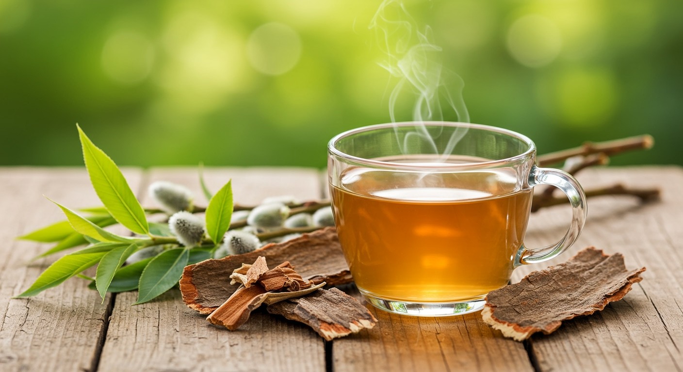 A fűzfa tea szalicint tartalmaz, ami fájdalomcsillapító hatású.