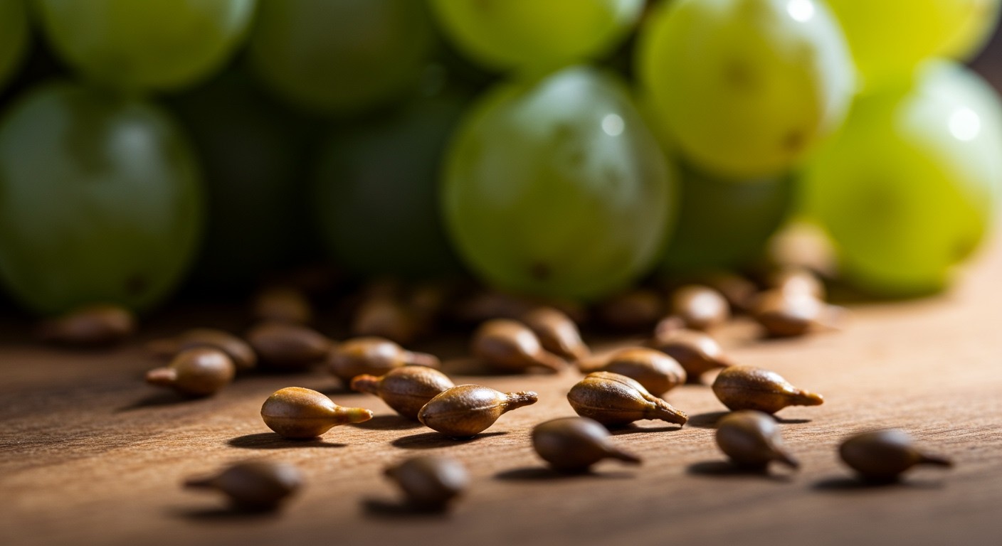 A szőlőmag segít a bőr öregedésének lassításában.