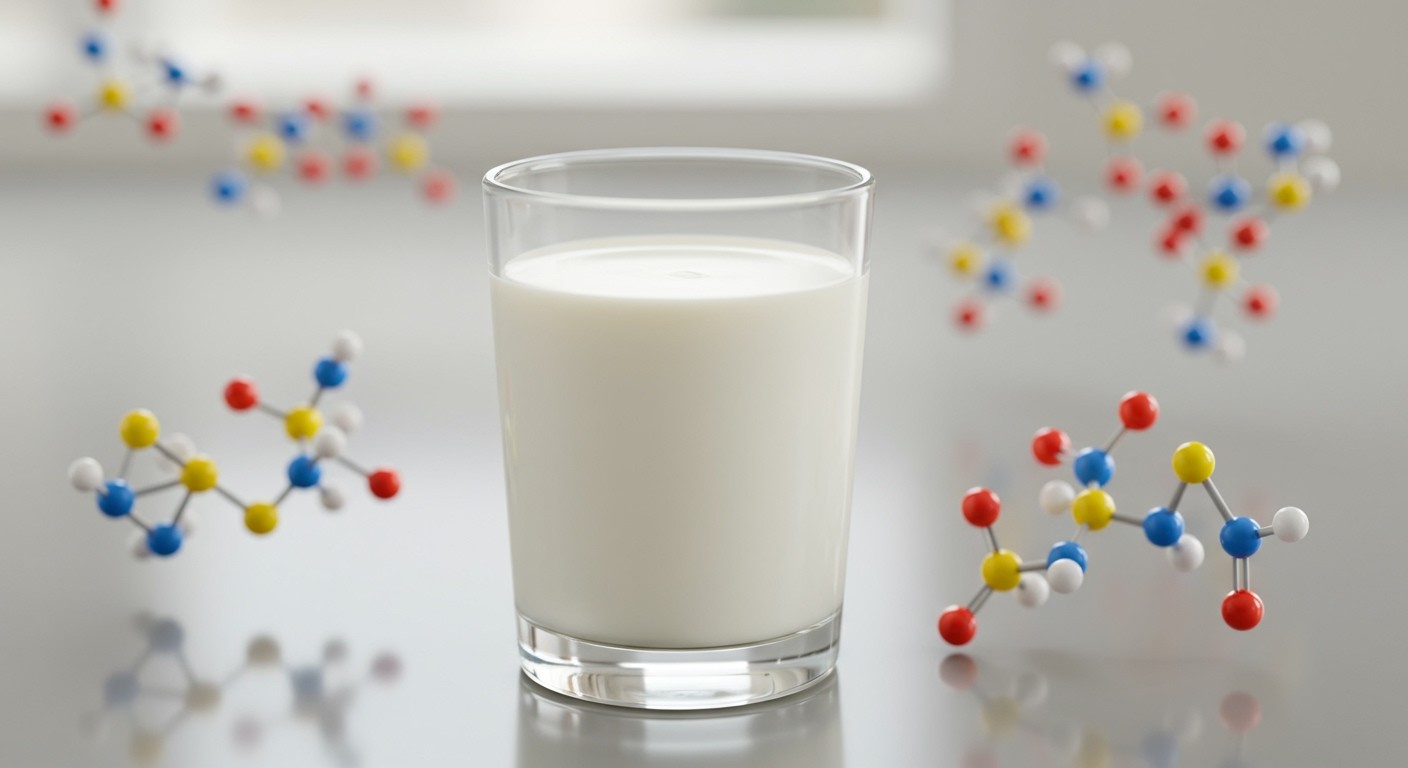 A tej gazdag esszenciális aminosavakban, támogatva a növekedést.