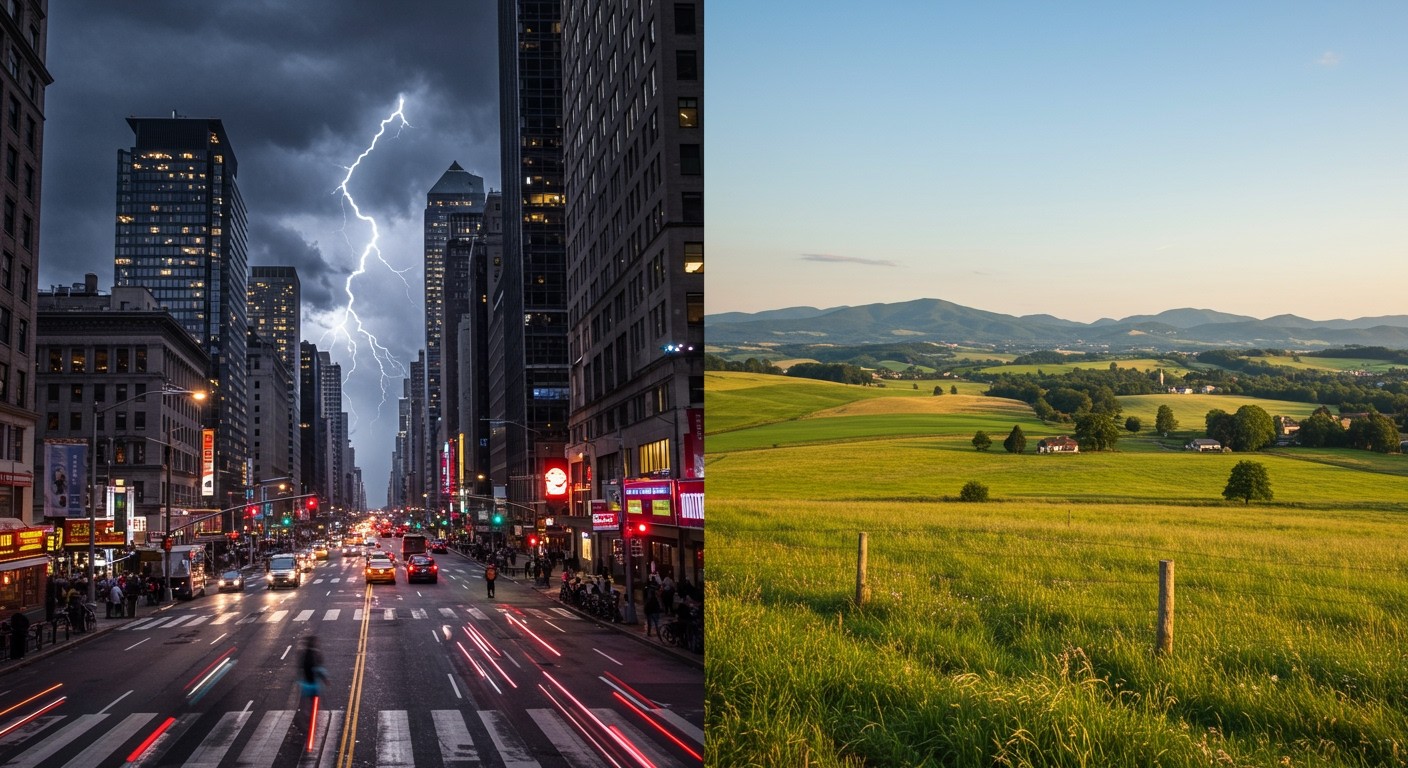 A városi és vidéki környezet eltérően reagál a frontokra.