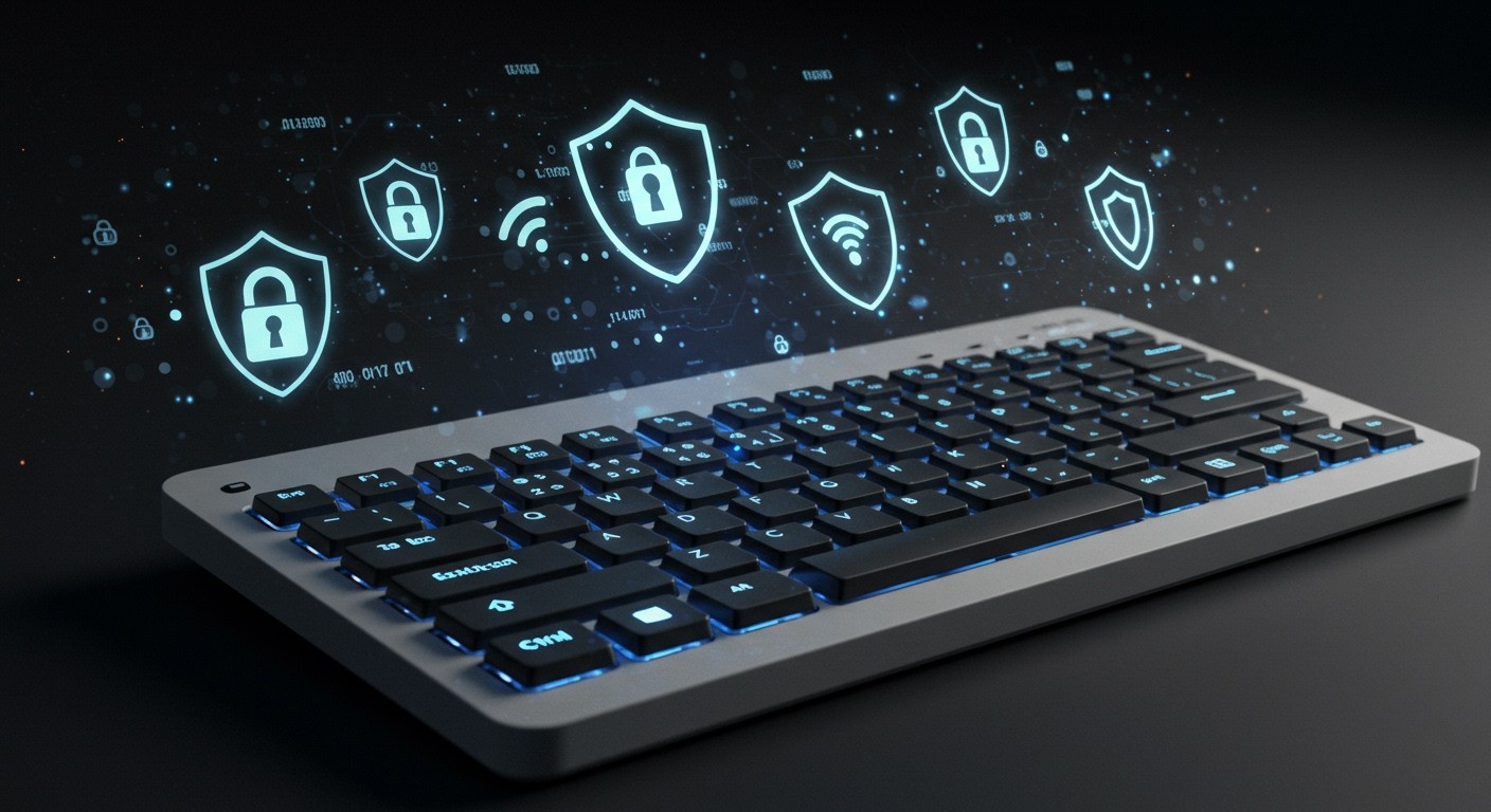 WPA és AES biztosítják a vezeték nélküli billentyűzetek védelmét.