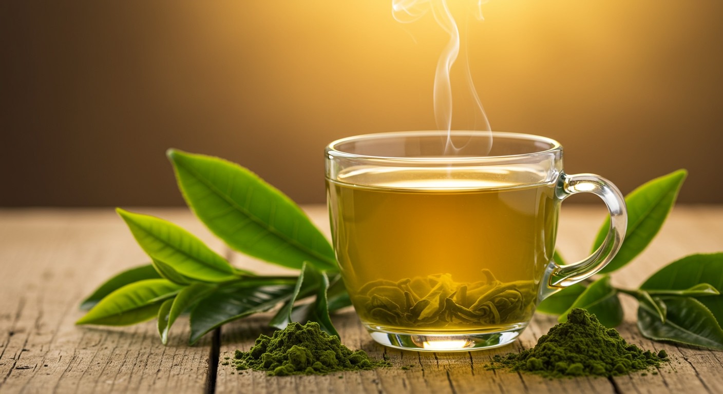 A zöld tea koffeintartalma fokozza a mentális éberséget.