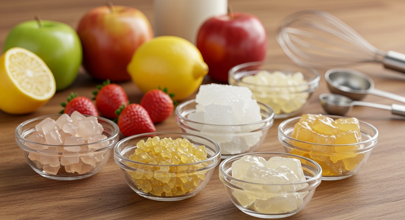 A pektin helyett agar-agar és xanthan gumi is alkalmazható.