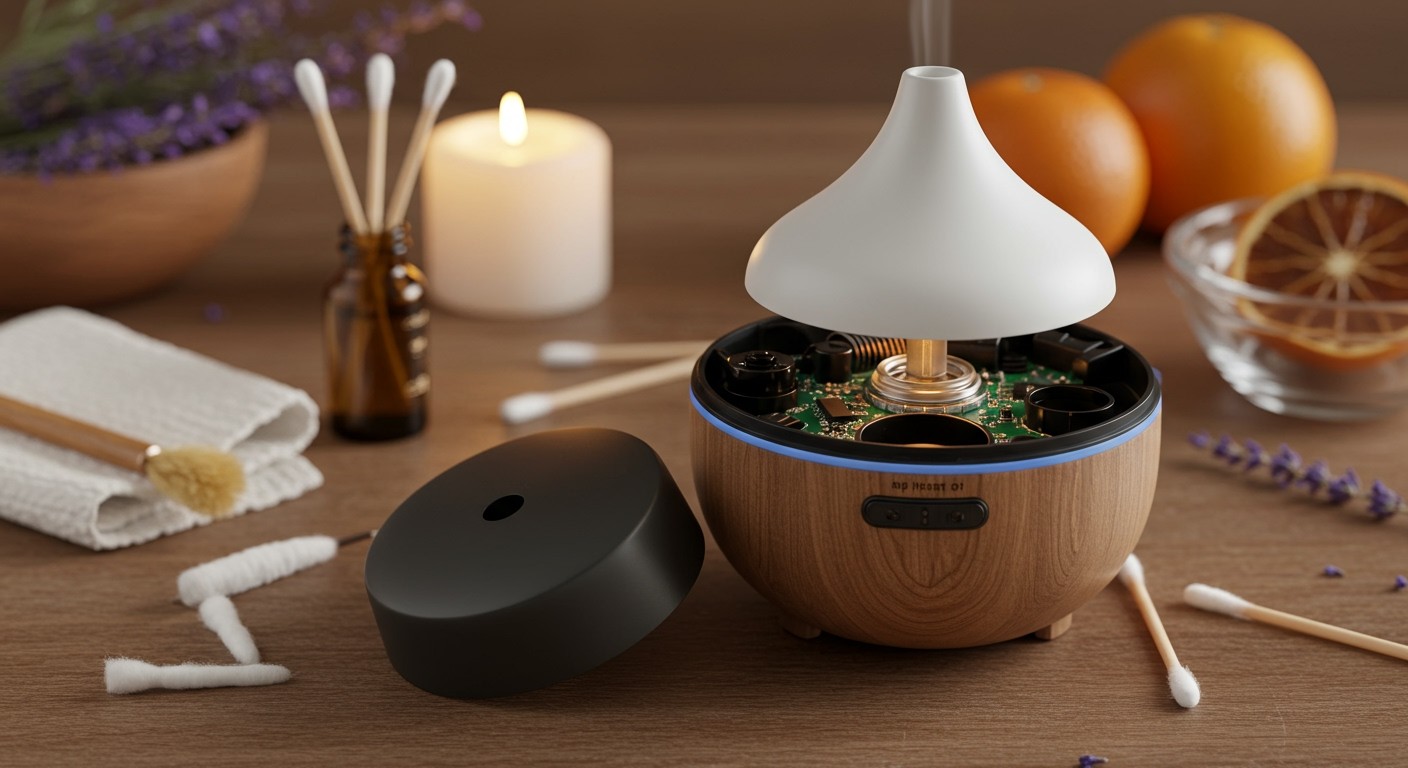 Rendszeres tisztítás segít megőrizni az aroma diffúzor hatékonyságát.