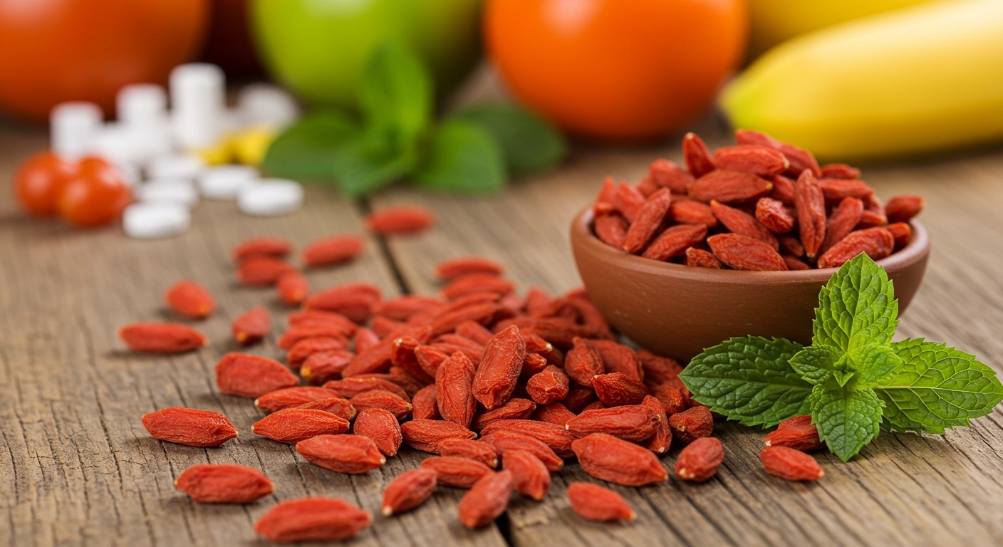 Az aszalt goji bogyó gazdag C-vitamin forrás.