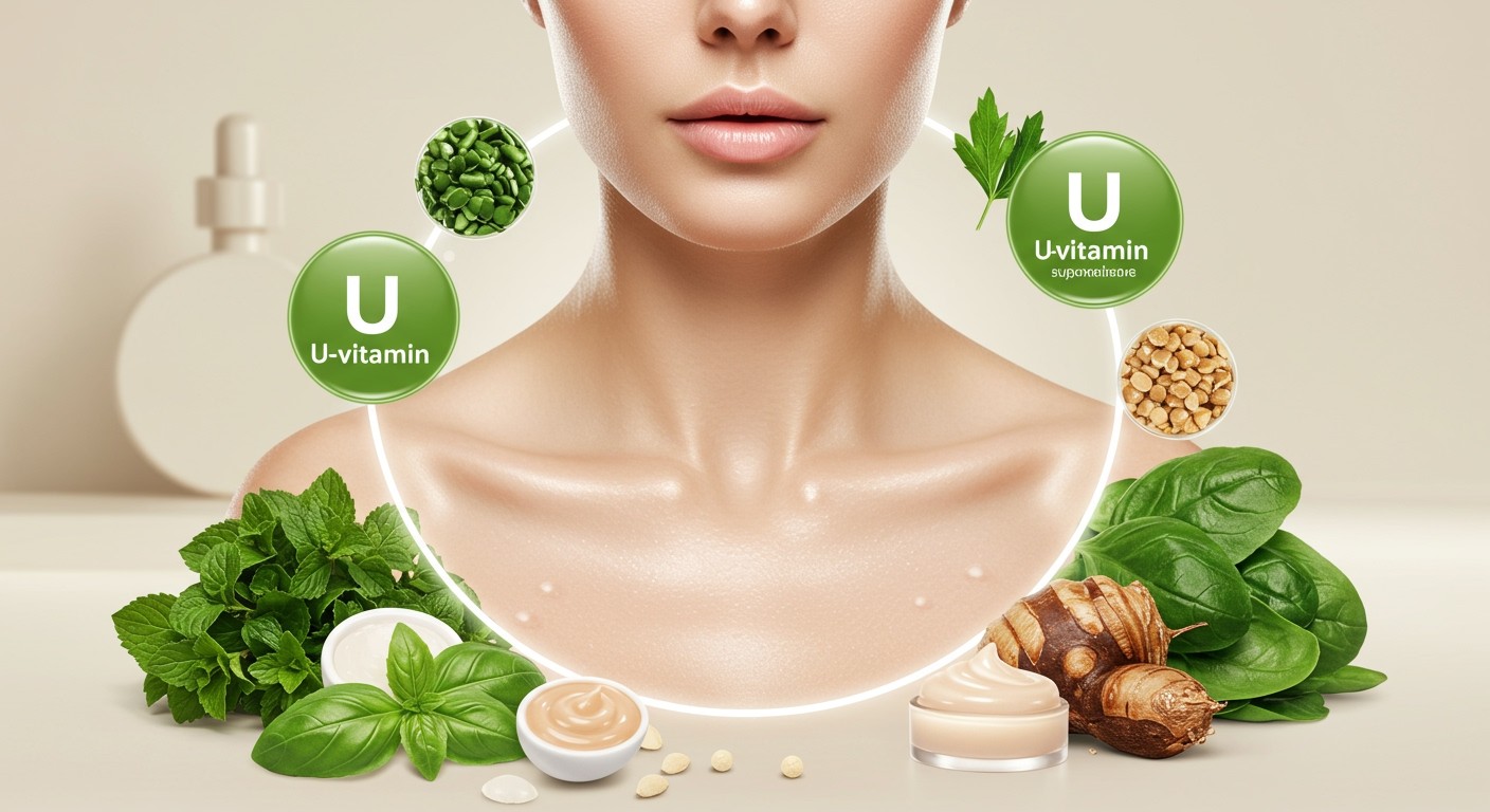 Az U-vitamin segíti a bőr kollagéntermelését és regenerálódását.