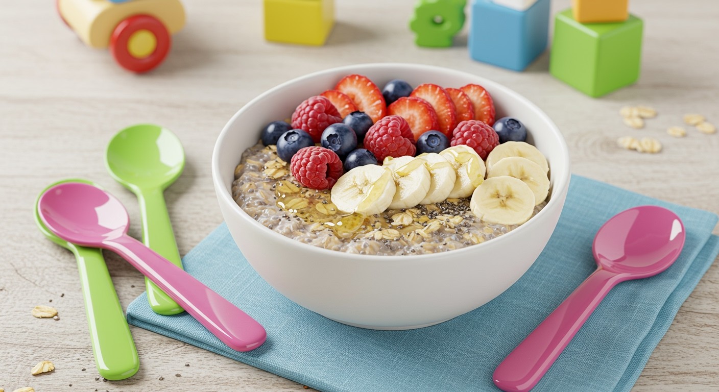 Chia magos zabkása színes gyümölcsökkel igazán vonzó!