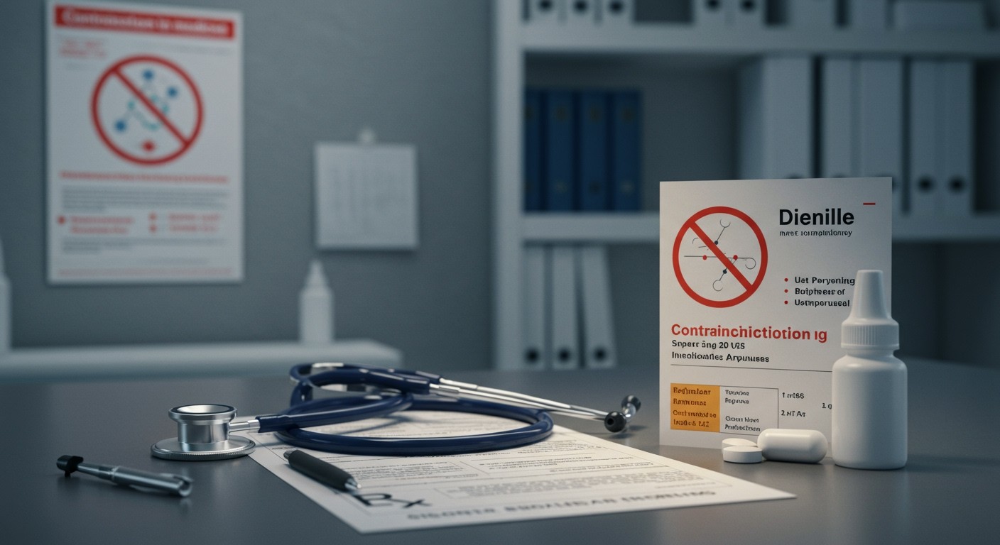 Dienille használata tilos terhesség és trombózis esetén.