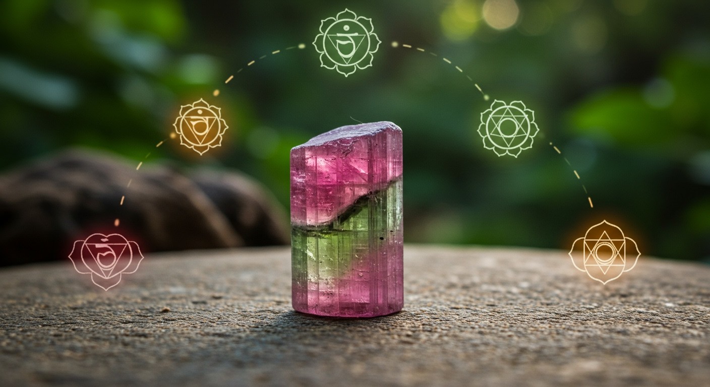 A görögdinnye turmalin harmonizálja az érzelmi és fizikai energiákat.