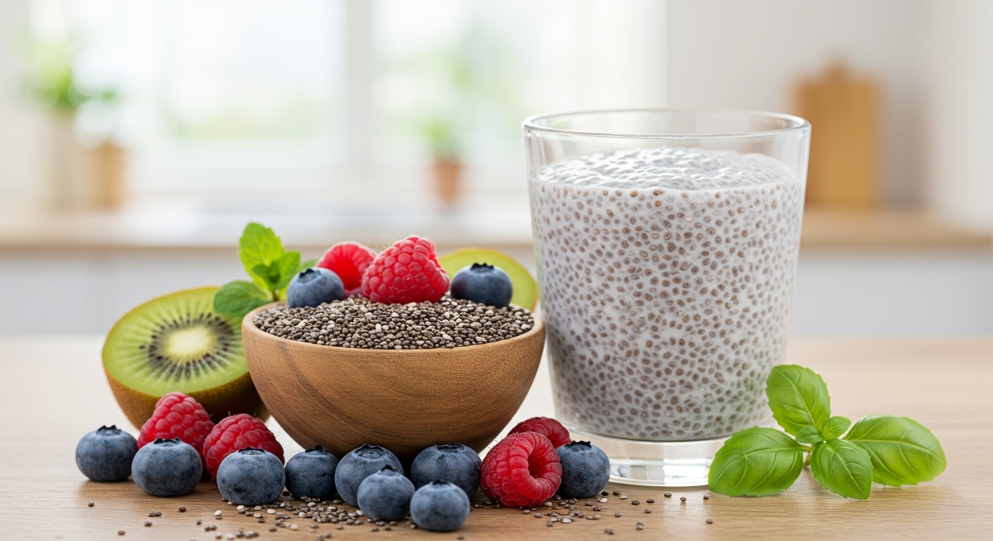 A chia mag gazdag omega-3 zsírsavakban, támogatva a pajzsmirigyet.