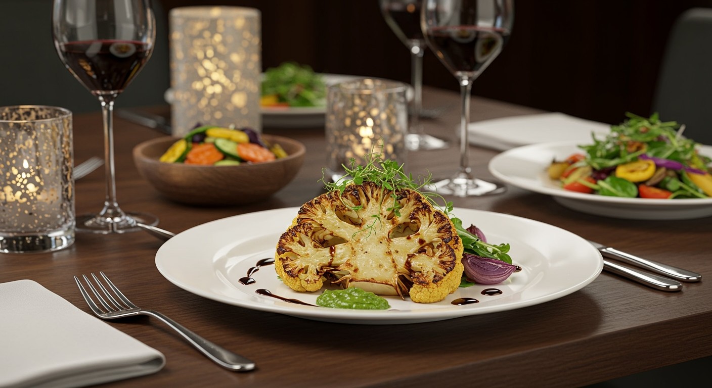 A karfiol steak ízletes alternatíva a húsos ételekhez.