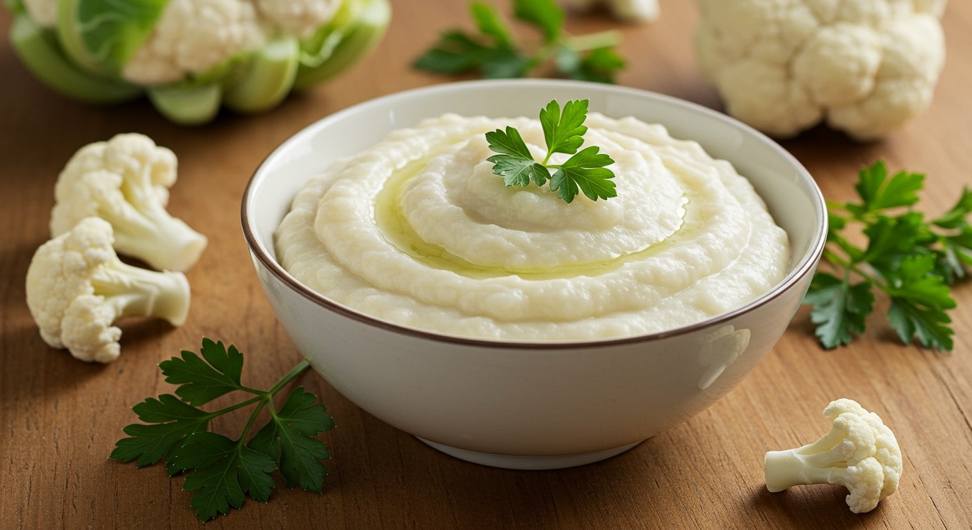 A karfiolpüré alacsonyabb szénhidráttartalmú, mint a burgonyapüré.