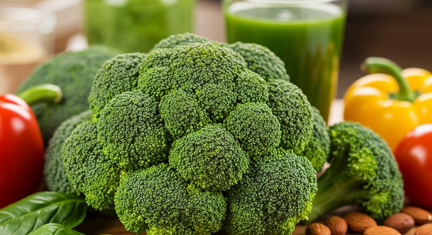 A brokkoli gazdag antioxidánsokban és vitaminokban.