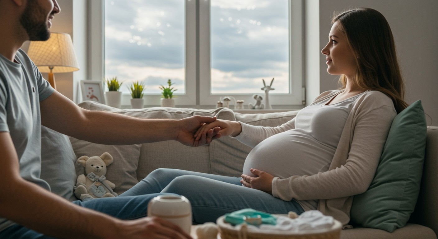 A partner támogathatja a várandós nőt pihenéssel és megértéssel.