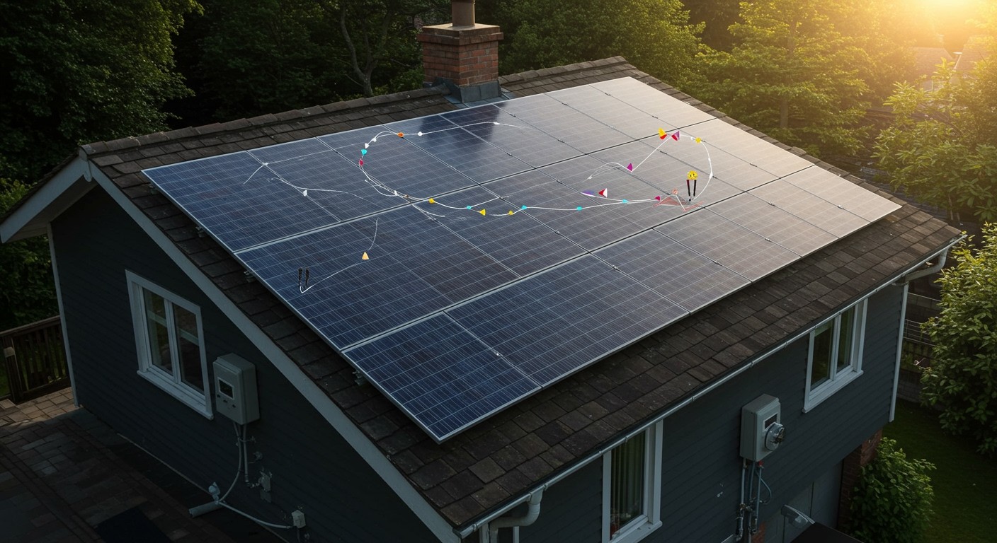 A napelemek optimális tájolása növeli a hatékonyságot.