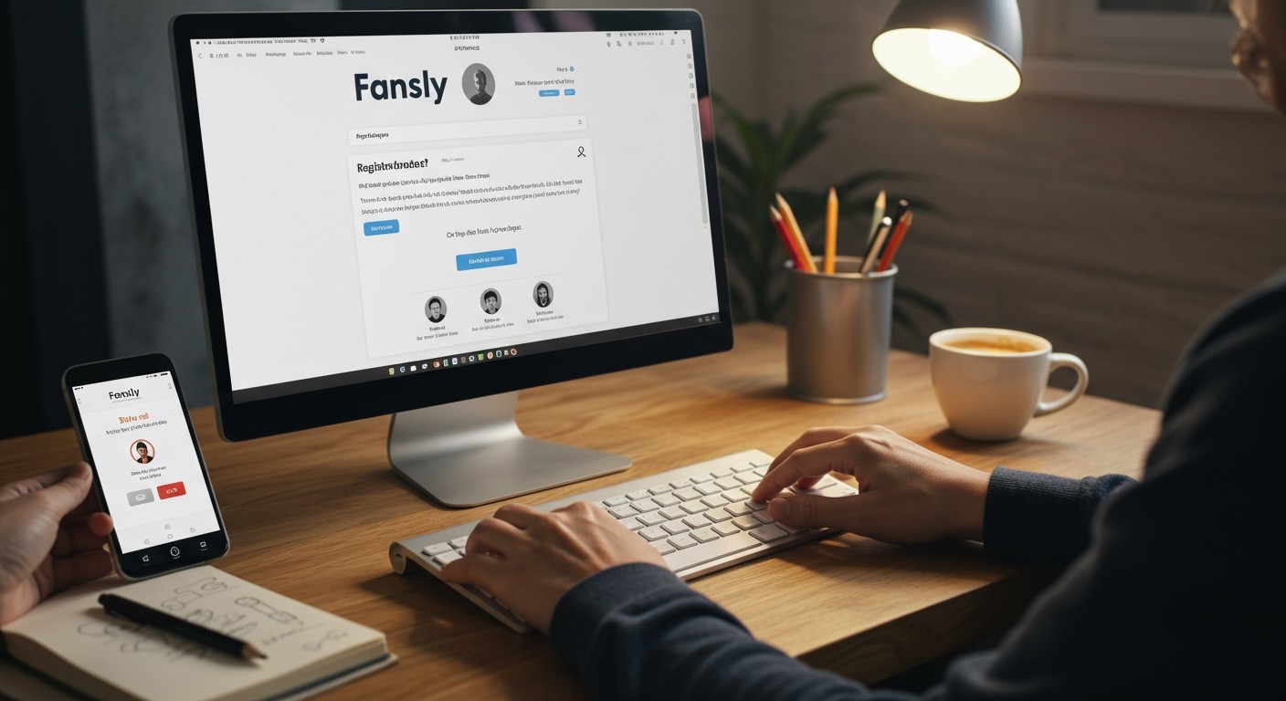 A Fansly regisztráció gyors és egyszerű folyamat.