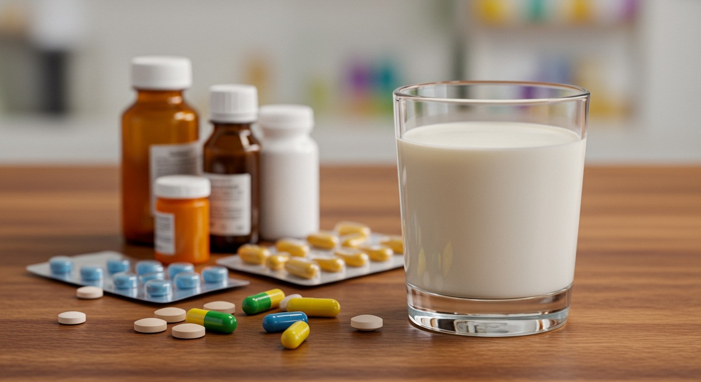 A tej egyes antibiotikumok felszívódását csökkentheti.