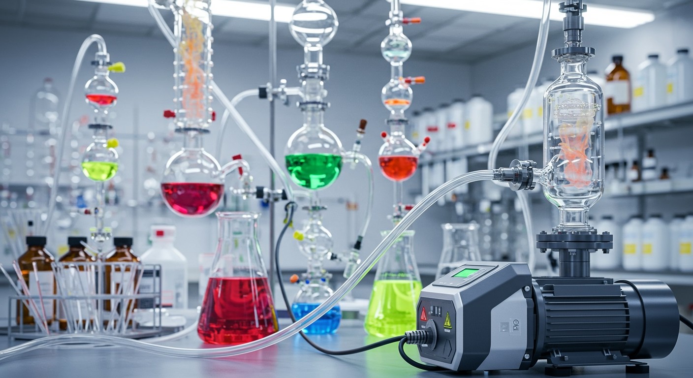 Vákuumszivattyúk segítik a hatékony desztillációt és szárítást.