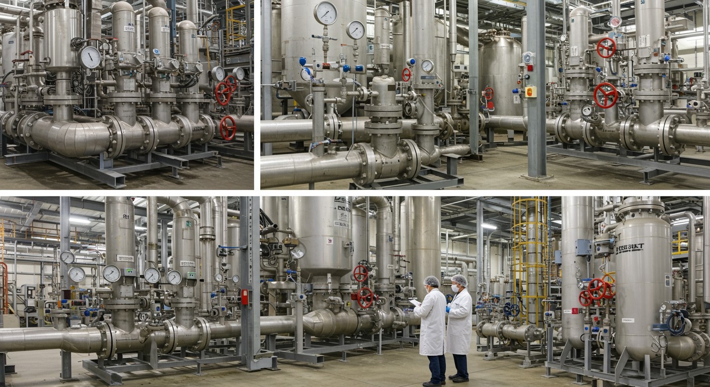 A váltószelepek fokozzák a folyamatok hatékonyságát a vegyiparban.