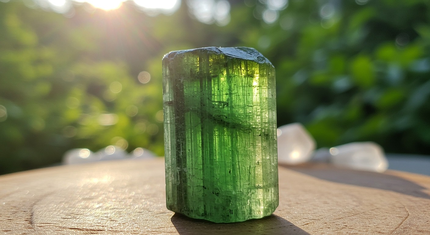 A zöld turmalin erősíti a szeretetet és a hűséget.