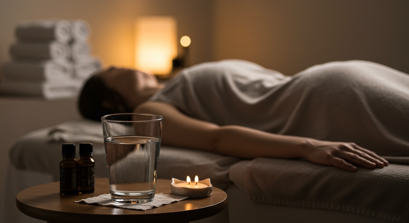 A masszázs után fontos a megfelelő folyadékpótlás.