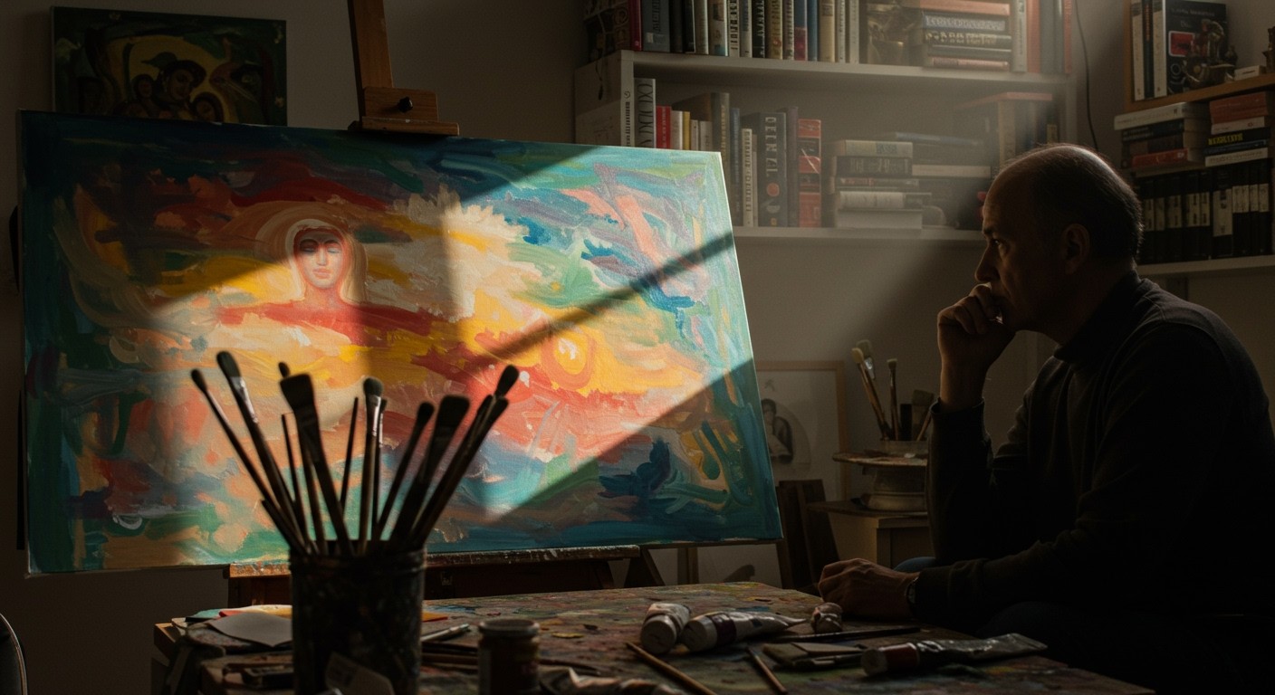 Poncsa Csaba művei a spirituális élmény mélyebb megértésére híva.