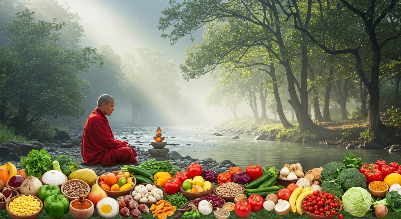 A helyes táplálkozás támogatja az 5 tibeti rítust.