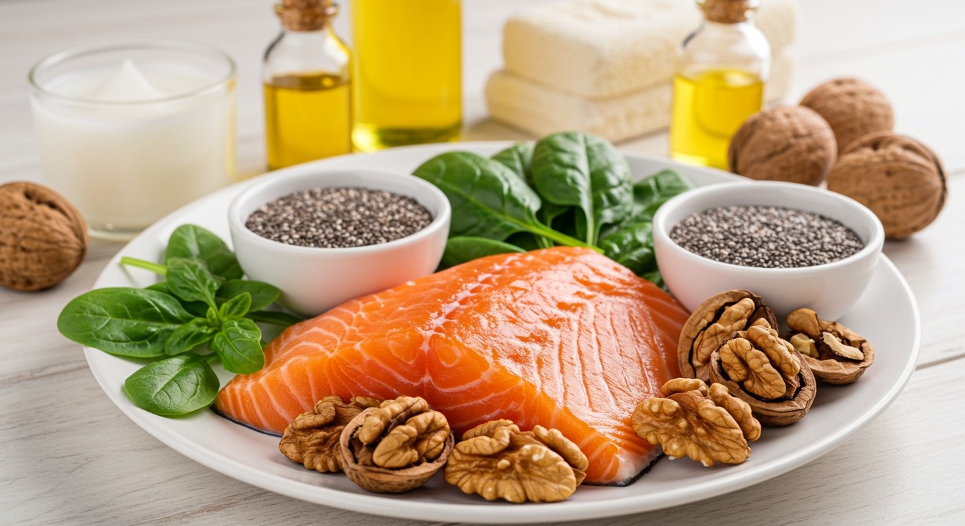 Az Omega-3 segíti a bőr hidratáltságát és rugalmasságát.