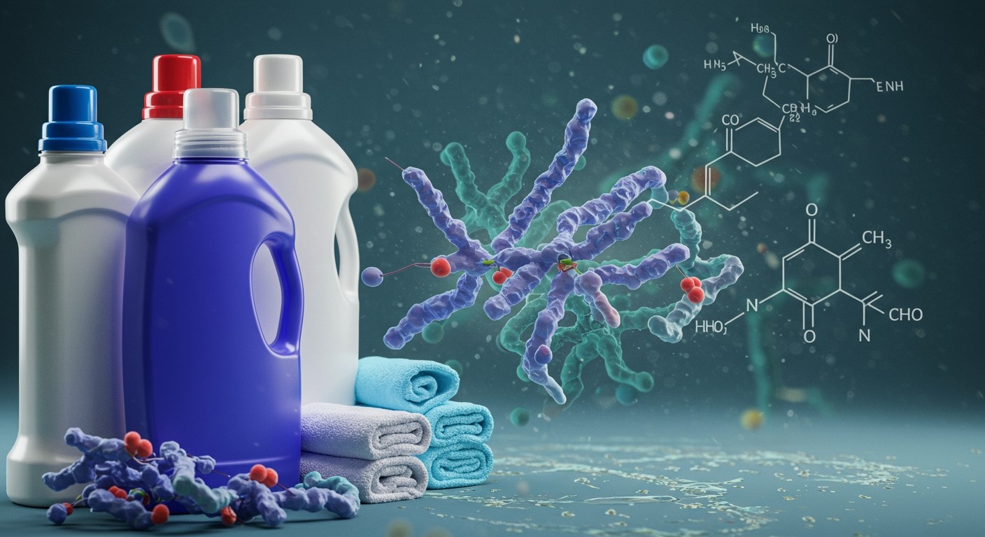 Az enzimek elősegítik a foltok lebontását a mosásnál.
